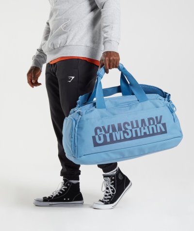 Blue Men's Gymshark Bold Gym Bag | CA4856-223