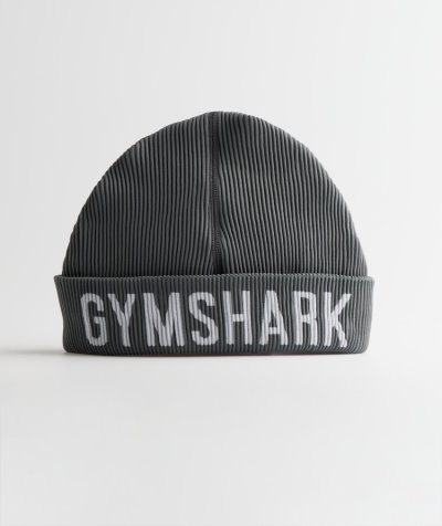 Deep Grey Men's Gymshark Seamless Docker Beanie | CA1279-837