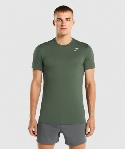 Green Men's Gymshark Arrival T Shirts | CA8877-188