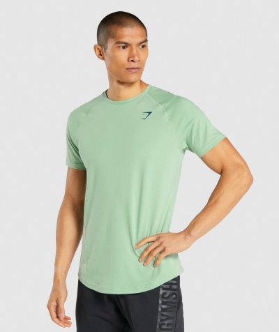 Green Men's Gymshark Bold T Shirts | CA2706-447