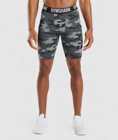 Grey Men's Gymshark Element Baselayer Shorts | CA8072-042