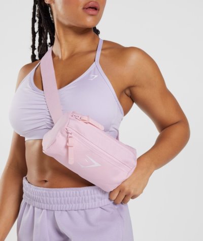 Pink Men's Gymshark Sharkhead Crossbody Bags | CA2487-537