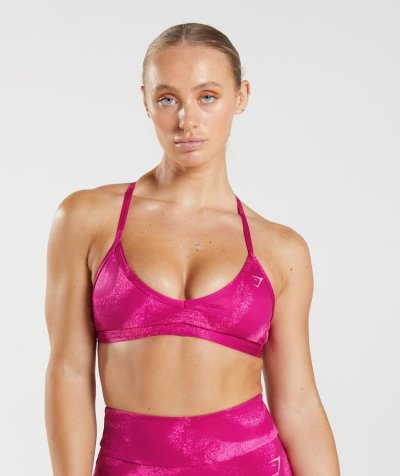 Pink Women's Gymshark GS Power Minimal Sports Bra | CA2300-207
