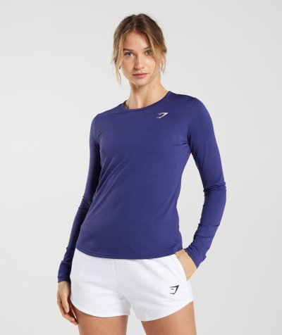 Purple Women's Gymshark Training Long Sleeve Tops | CA9400-948