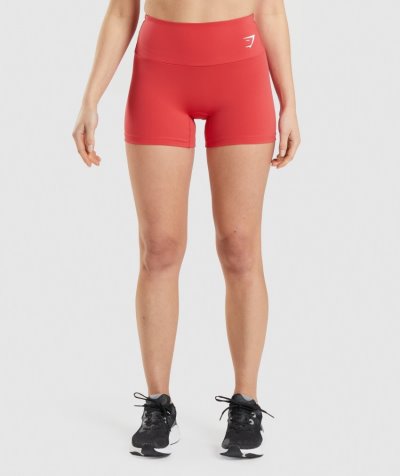 Red Women's Gymshark Training Shorts | CA8096-003