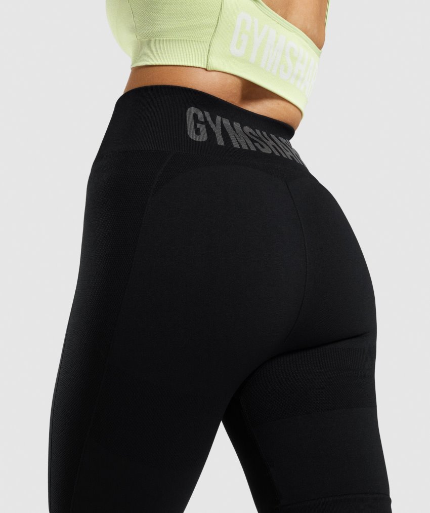 Black / Deep Grey Women's Gymshark Flex Cycling Shorts | CA0284-664