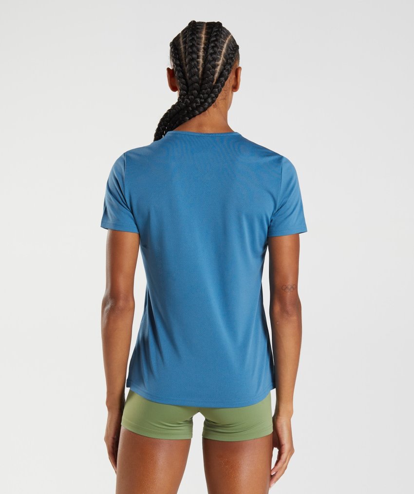 Blue Women's Gymshark Training T Shirts | CA4272-227