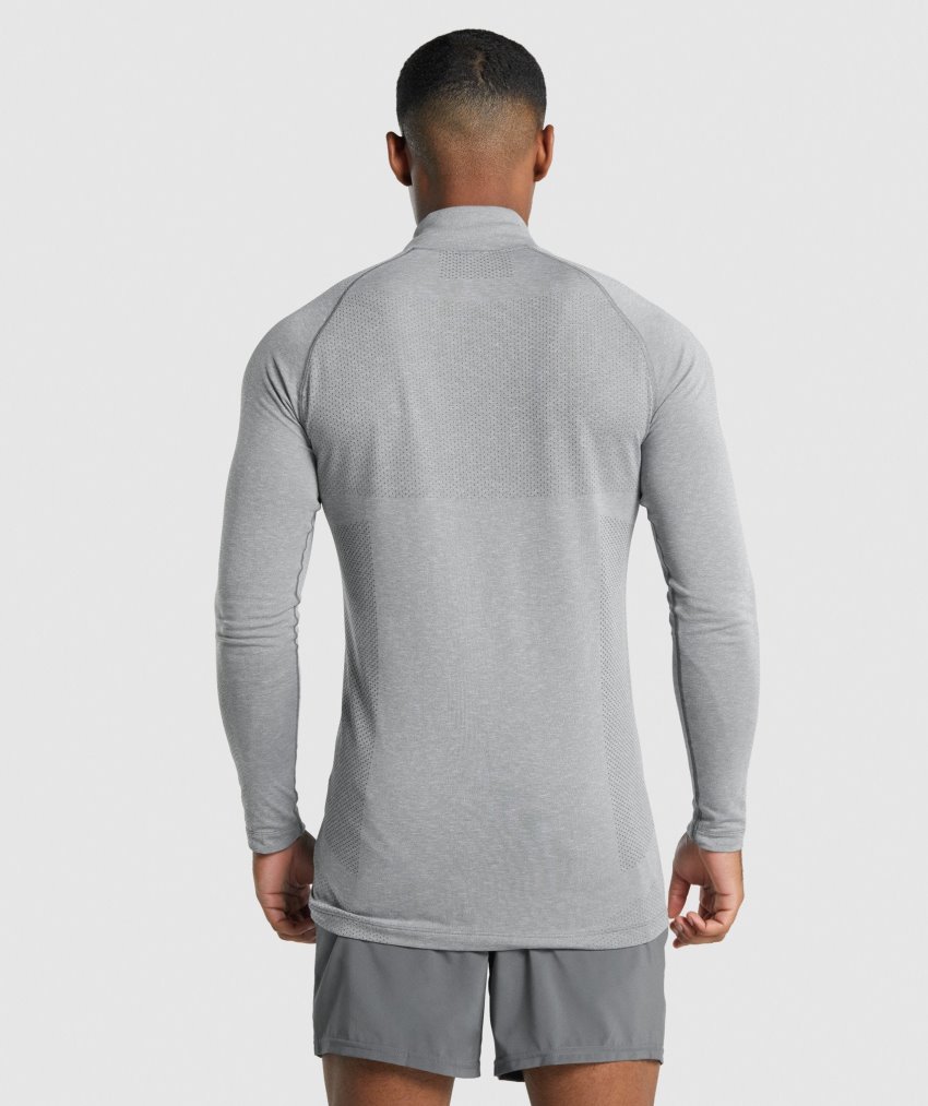 Deep Grey Men's Gymshark Vital Light 1/4 Zip Jackets | CA8874-093